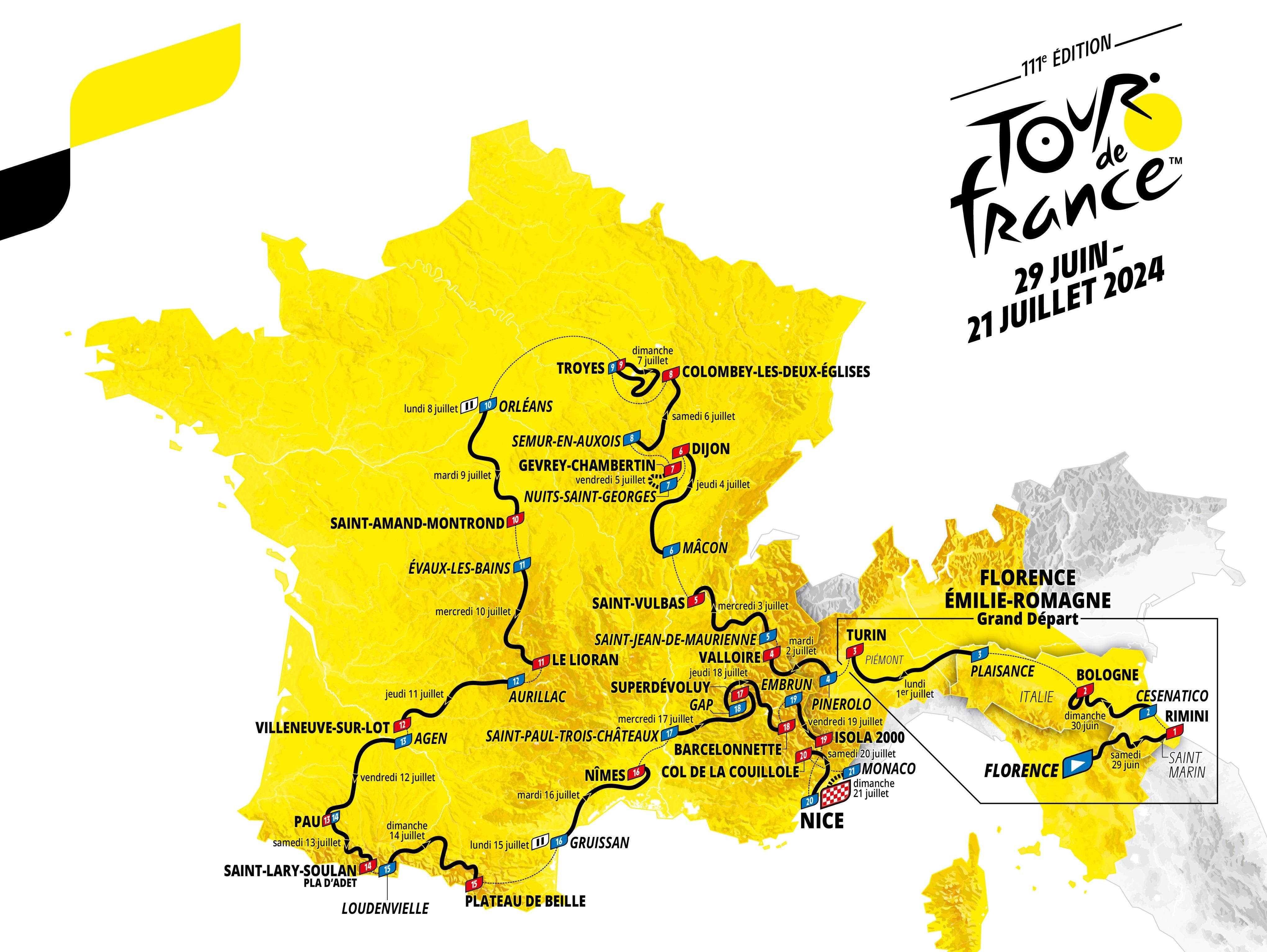 Cyclisme découvrez le tracé officiel du Tour de France 2024 ! Radio